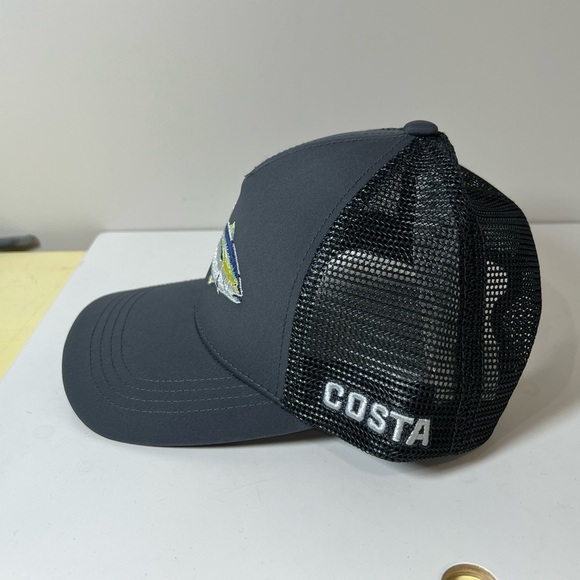 New Without Tags Costa Del Mar Gray Fish Embroidered Hat Cap - Picture 3 of 7